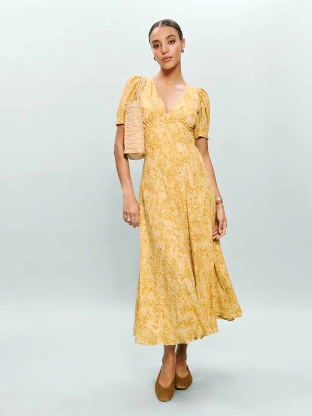 Reformation NWT Naira Maxi Dress Golden Meadow Size 0 Party Wedding Cocktail